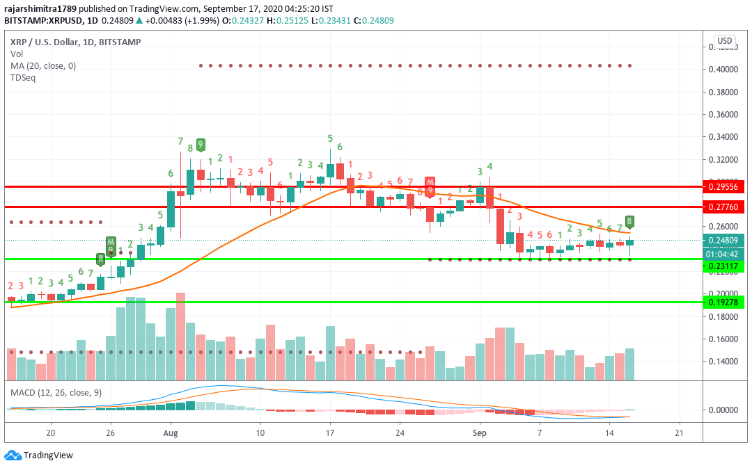 XRP/USD daily chart