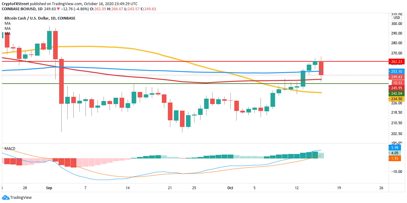 BCH/USD daily chart