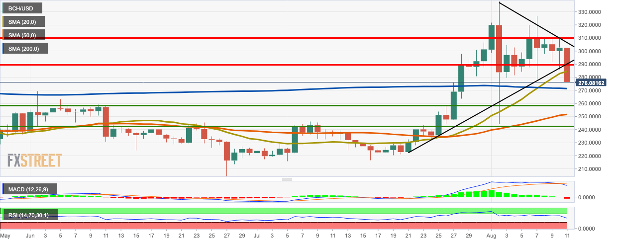 BCH/USD daily chart